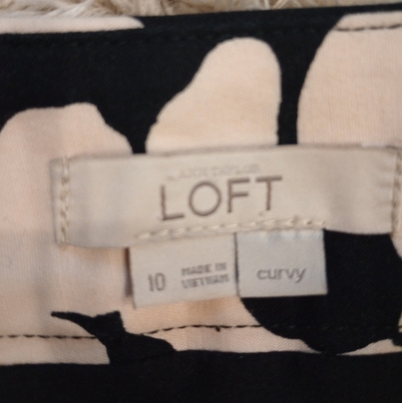 LOFT black/white flower skirt size 10 - Picture 2 of 9
